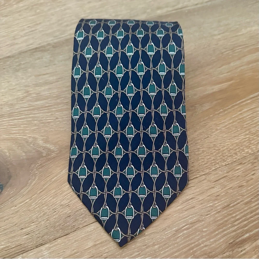 Vintage 80s Equestrian Gucci Tie